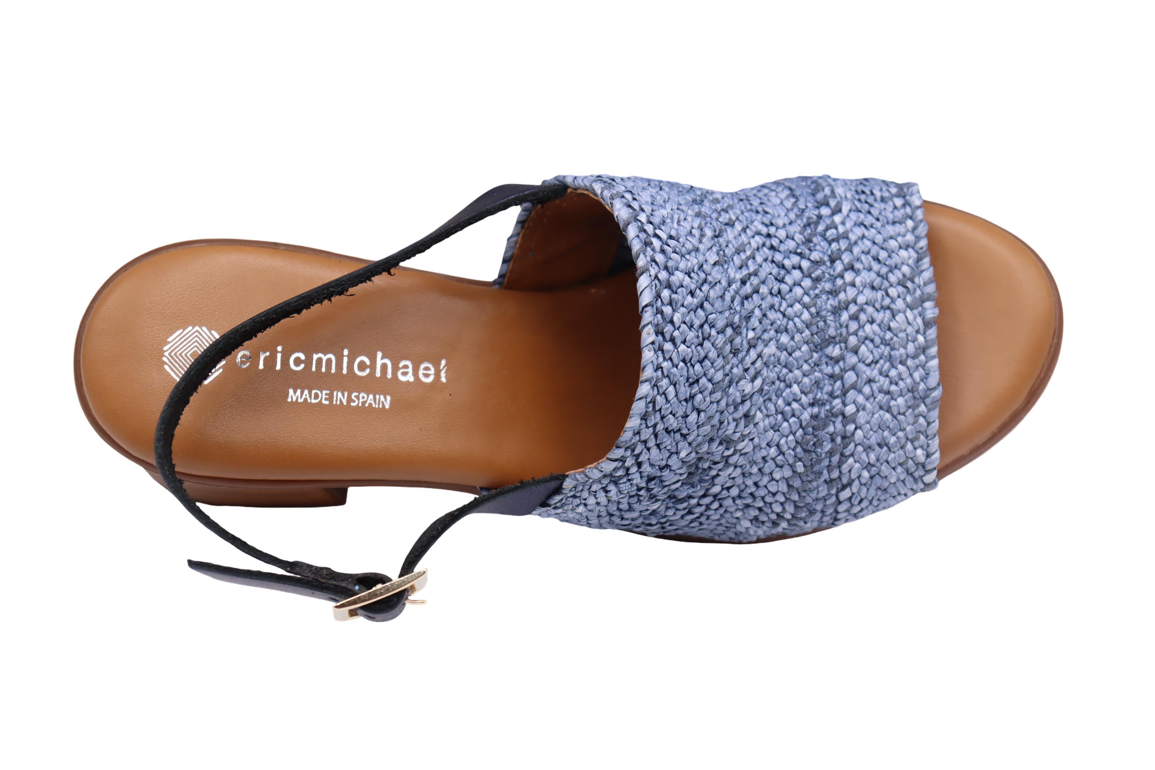 Eric Michael Rafa Stretch Raffia Slingback