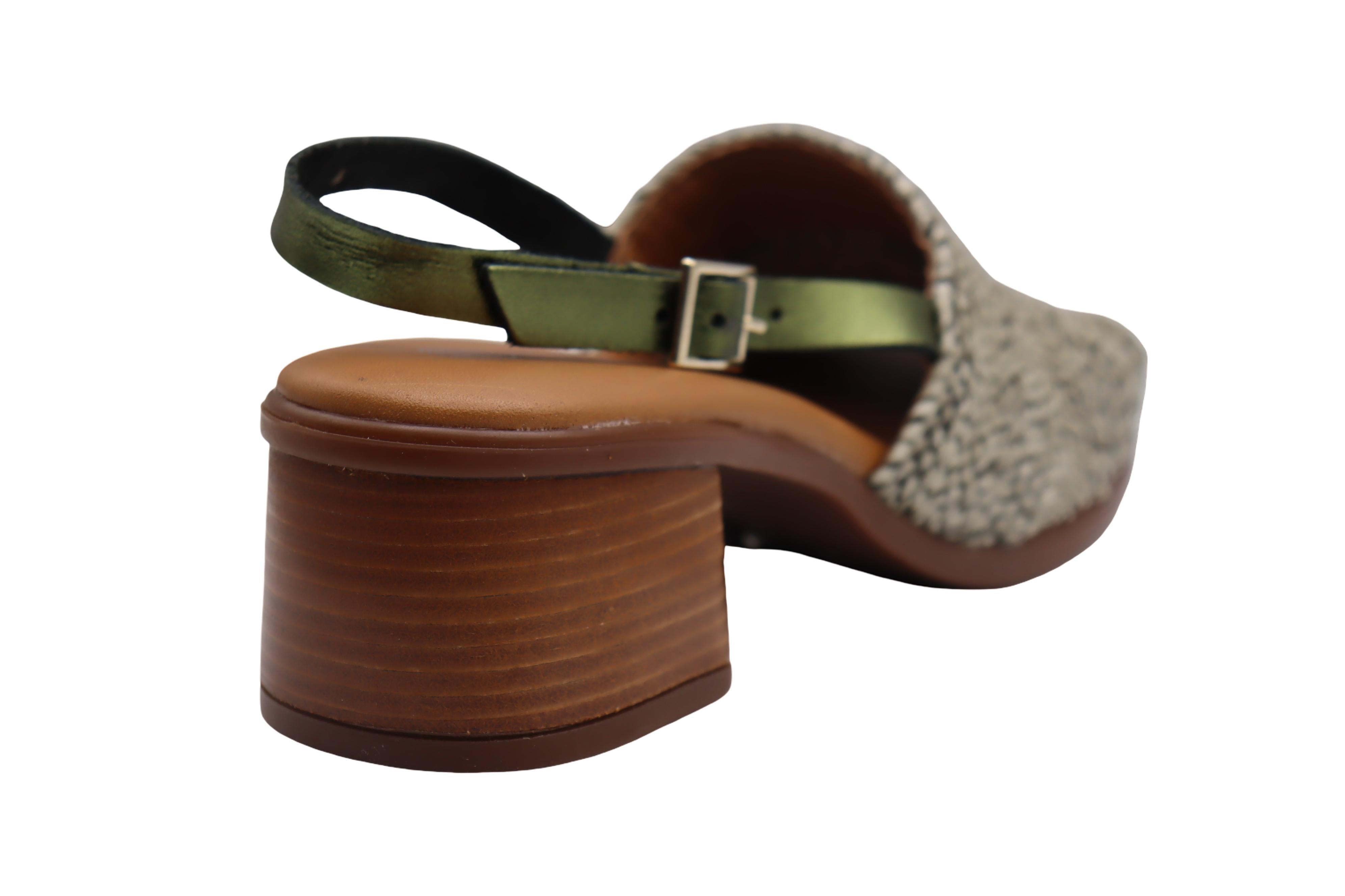 Eric Michael Rafa Stretch Raffia Slingback