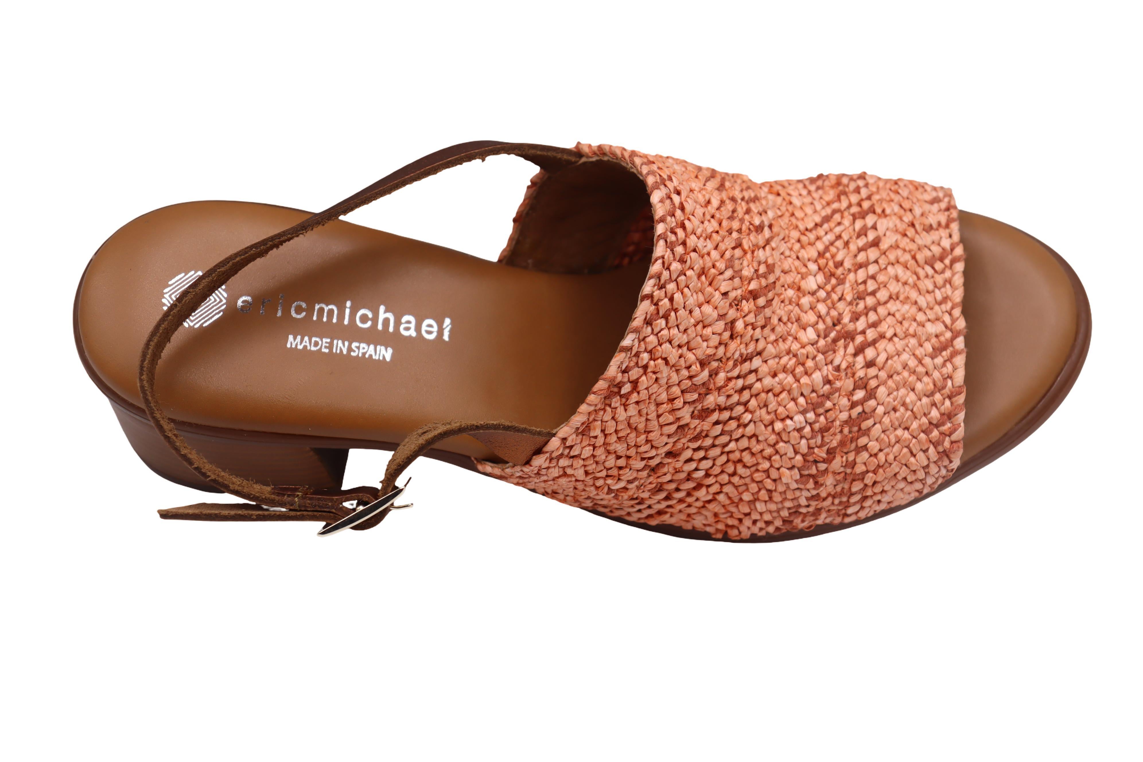 Eric Michael Rafa Stretch Raffia Slingback