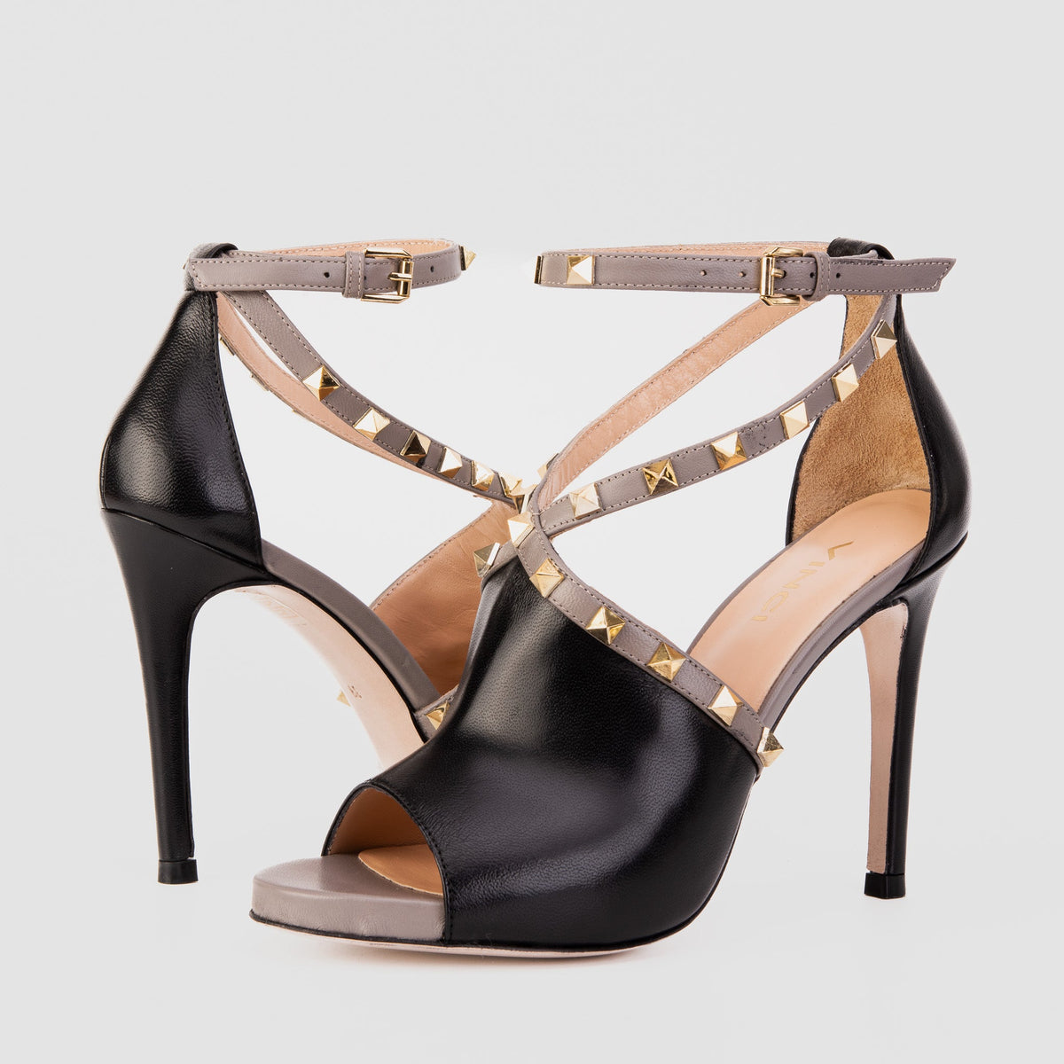Vinci Leather The Ribnica Black Leather Ankle Strap Women Sandal – product view 3