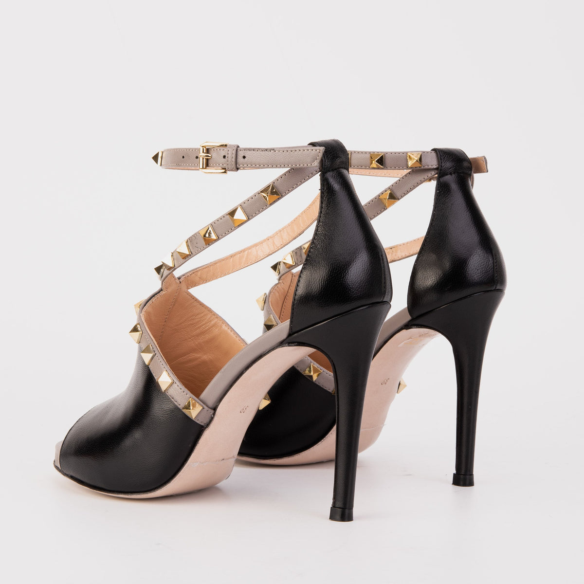 Vinci Leather The Ribnica Black Leather Ankle Strap Women Sandal – product view 4
