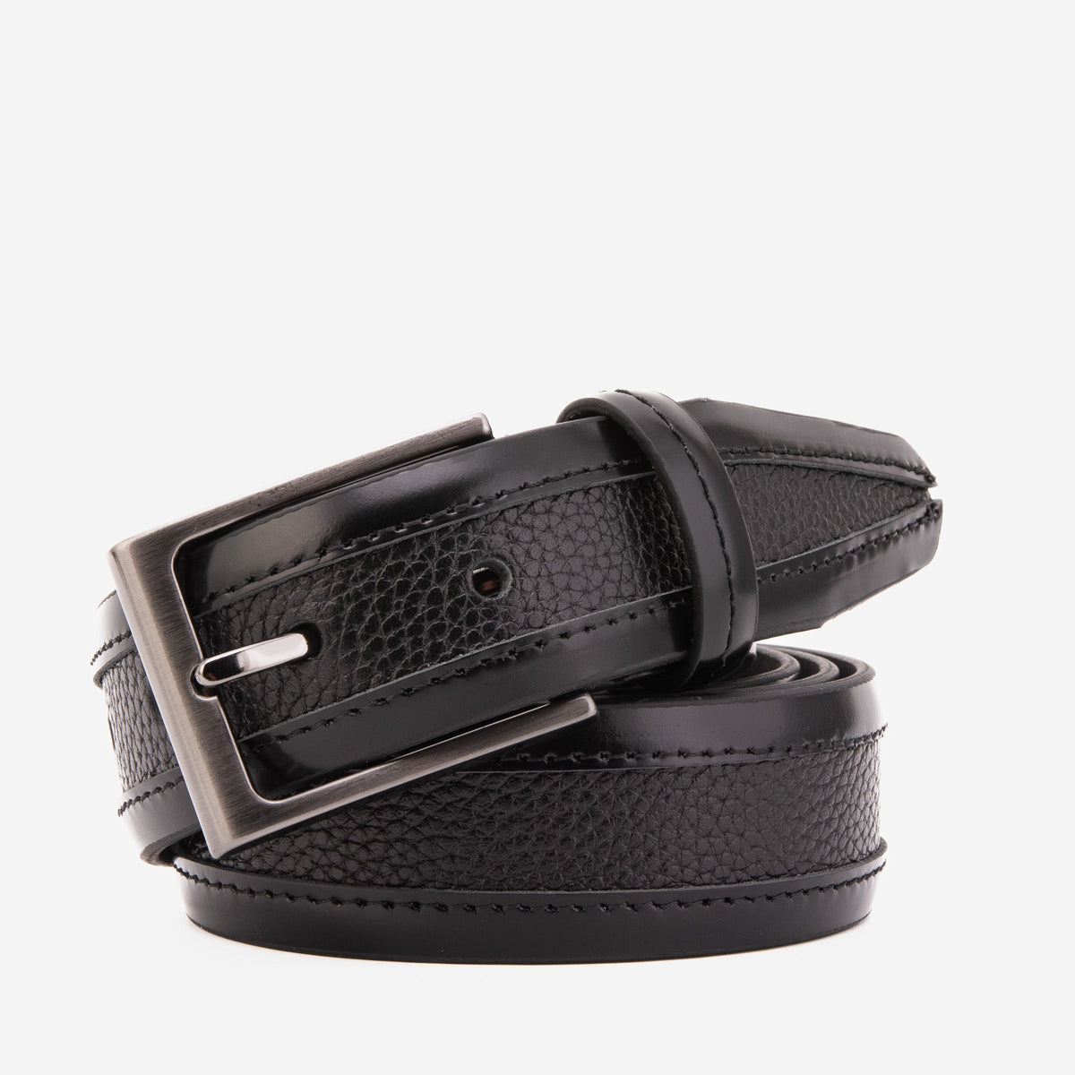 Vinci Leather The Everest & Rockwell Black Leather Belt – product view 1