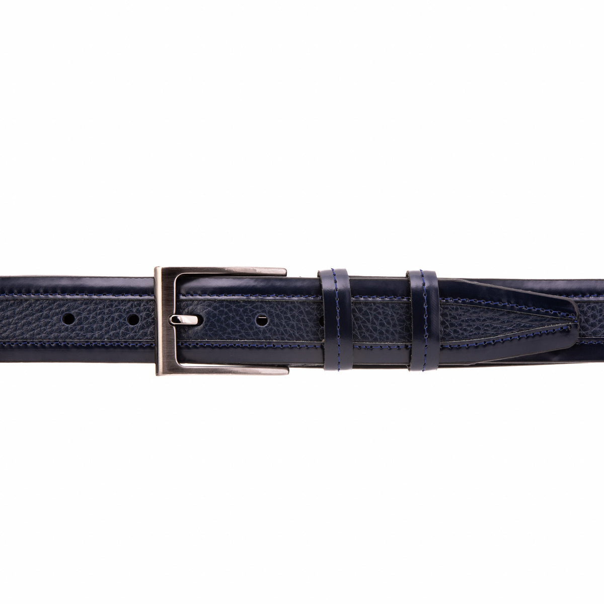 Vinci Leather The Everest & Rockwell Navy Blue Leather Belt – product view 4