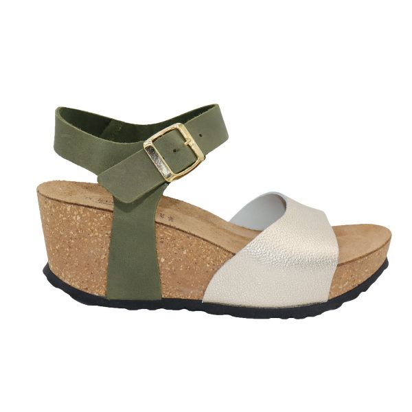 Eric Michael Rosalie Women’s Cork Wedge Leather Sandal
