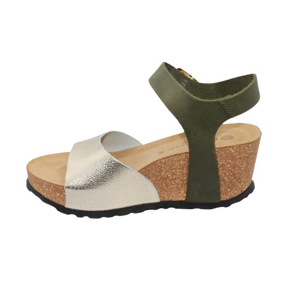 Eric Michael Rosalie Women’s Cork Wedge Leather Sandal