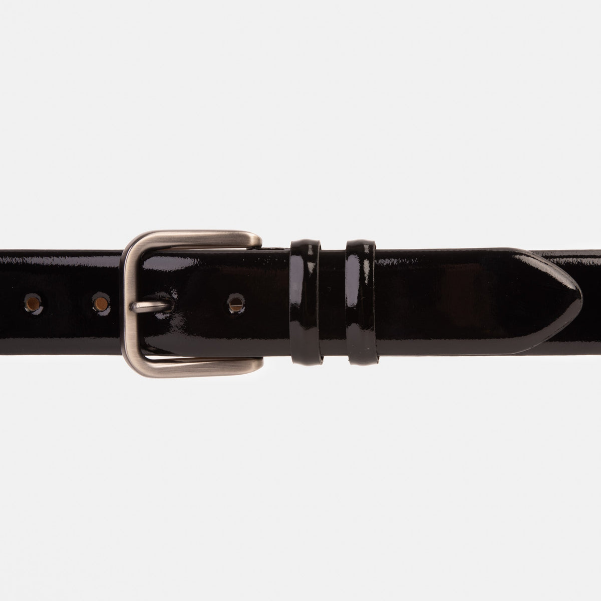 Vinci Leather The Royal Hand Craft Black Patent Leather Belt – product view 2