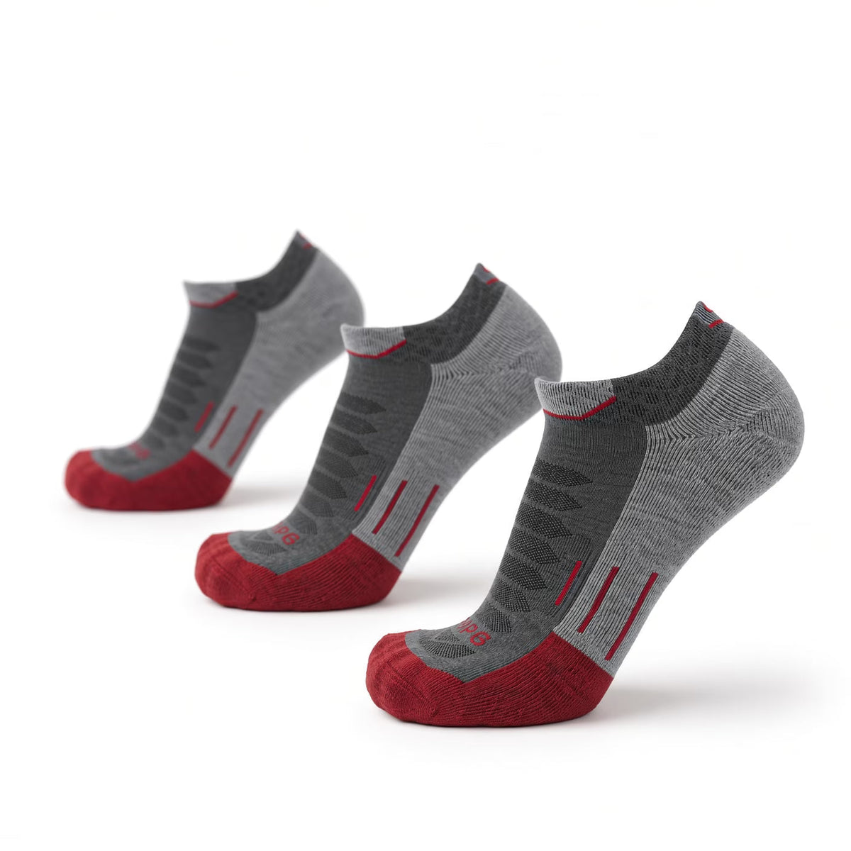 3 Pack Ruby - Run Ankle Midweight Merino Wool Sock – product view 1