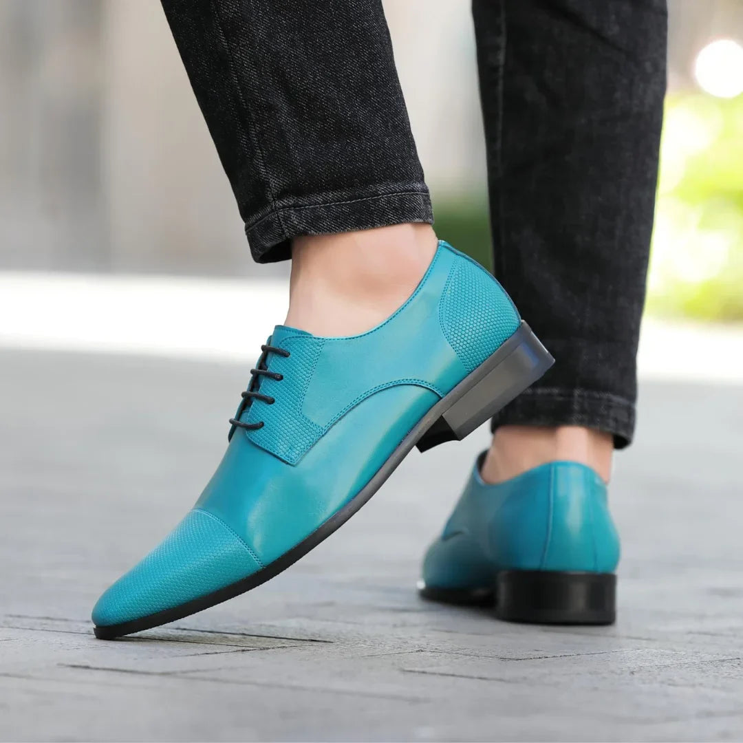 Amali Russo Teal Oxfords — product view 2