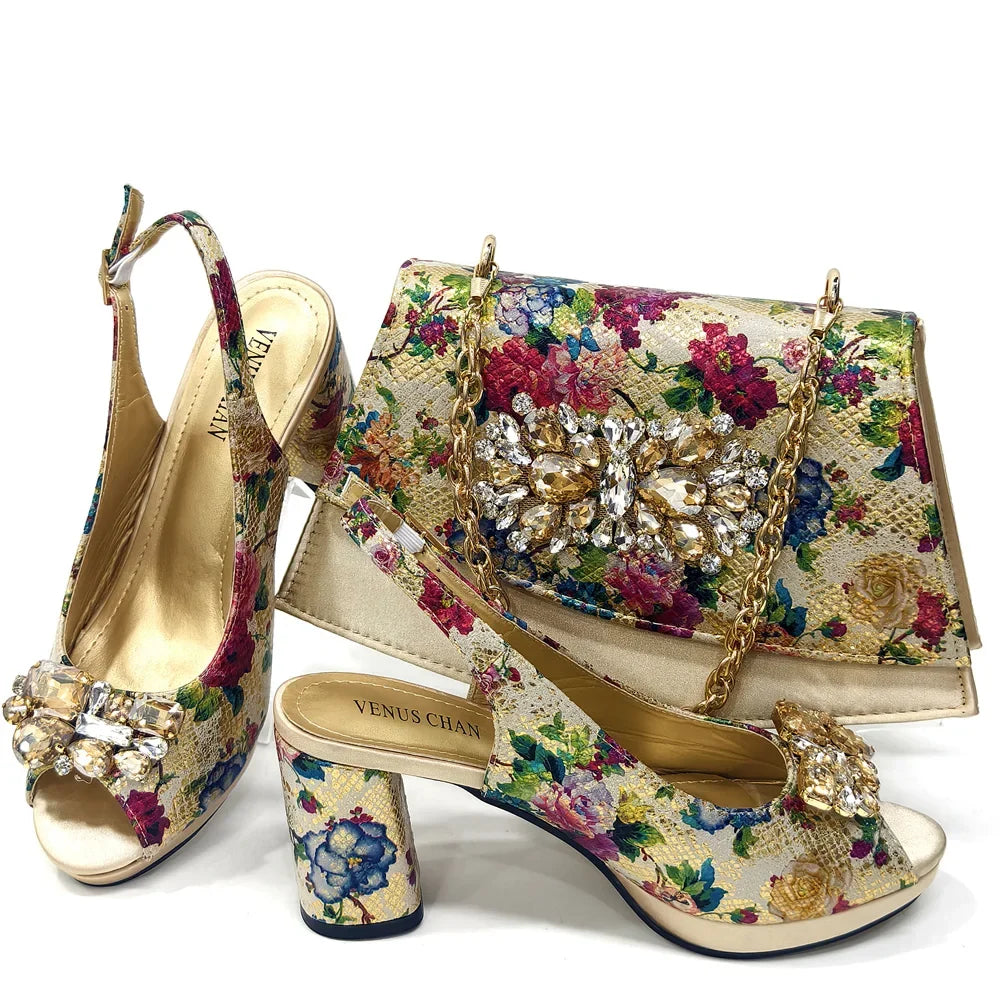 Lastest Italian Ladies Shoes with Matching Bag Set HMA1-4