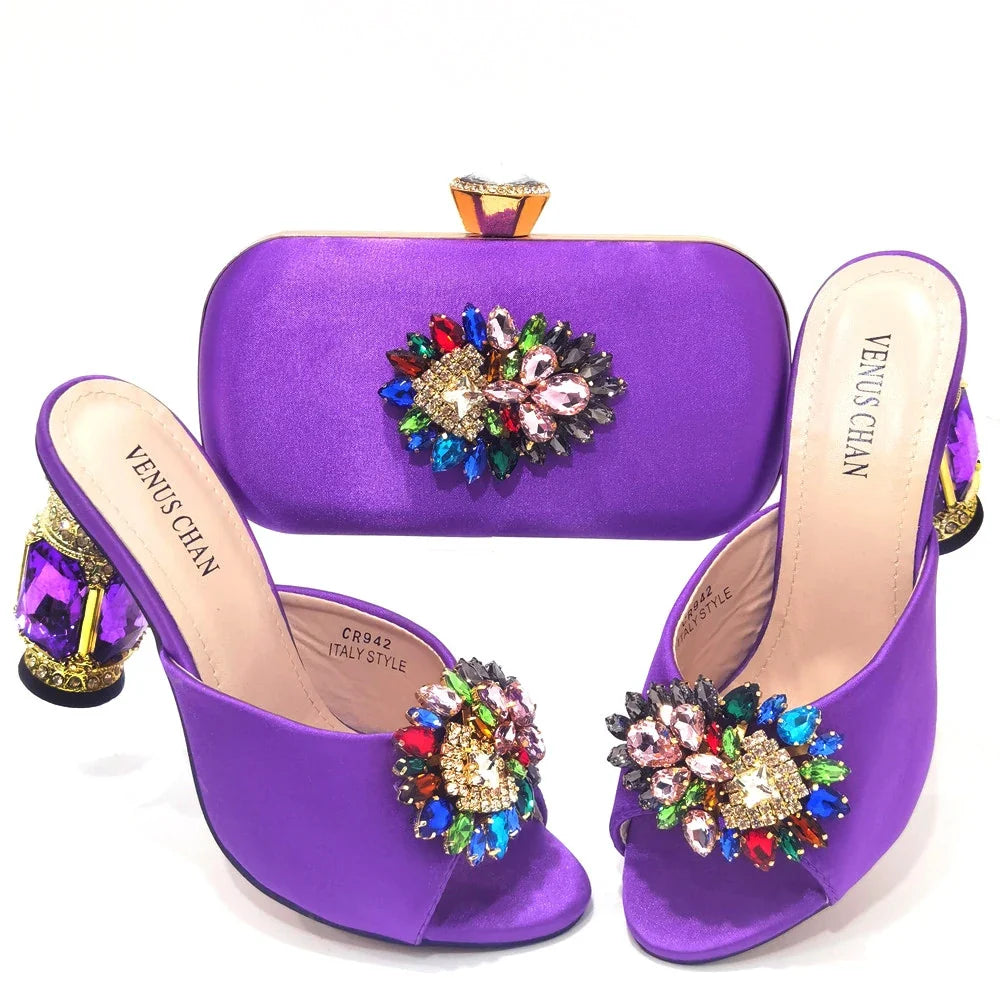 Italian blue Shoes And Bag Sets HSD1-35 – product view 3