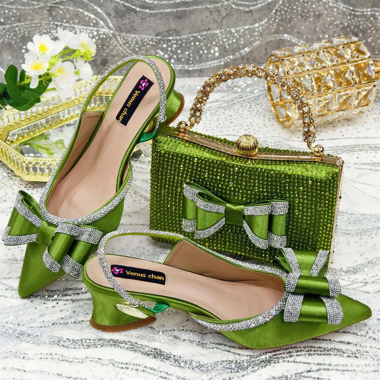 Lastest Italian Ladies Shoes with Matching Bag Set ED113