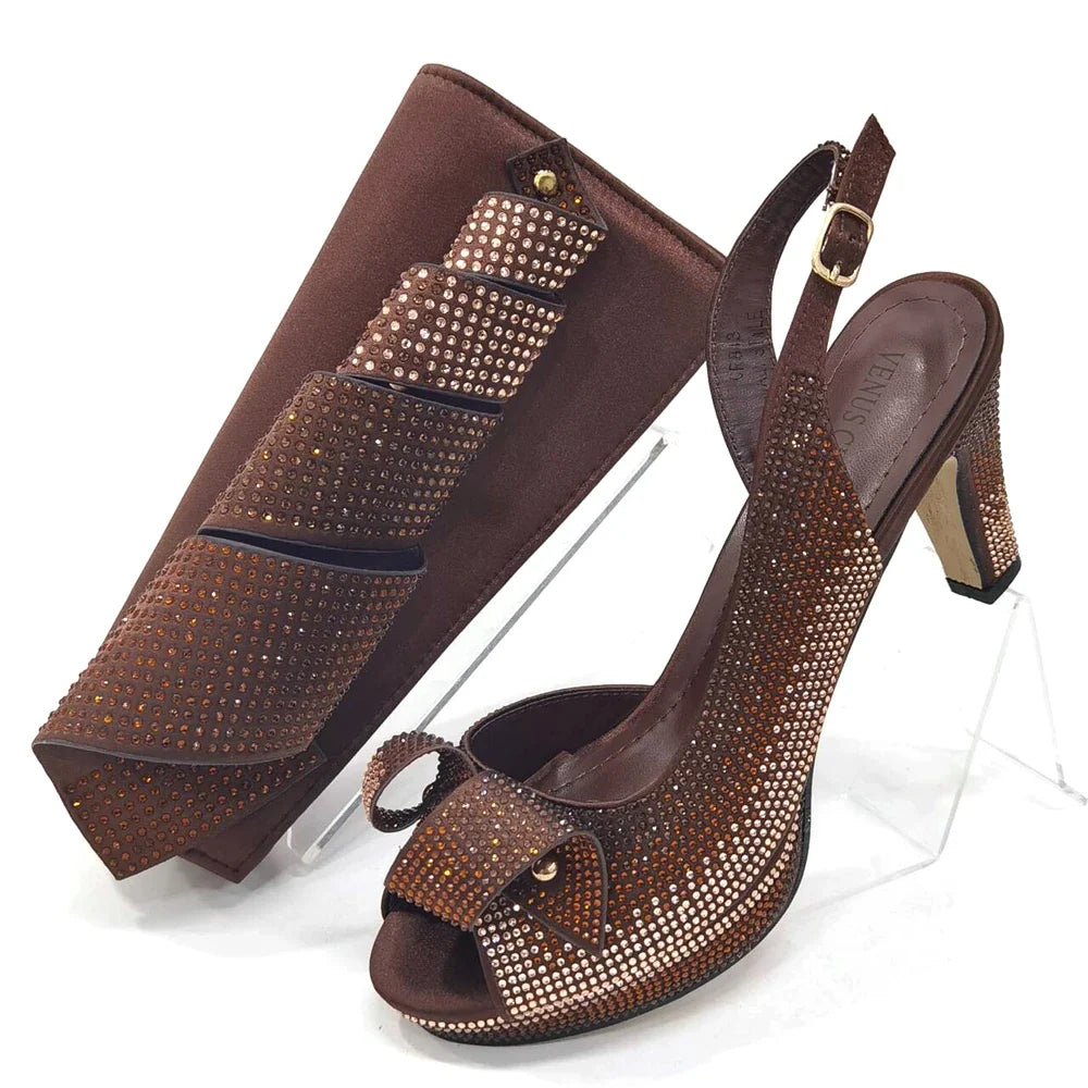 EdleessFashion Latest Italian African Shoes And Bag Sets ED117 – product view 1