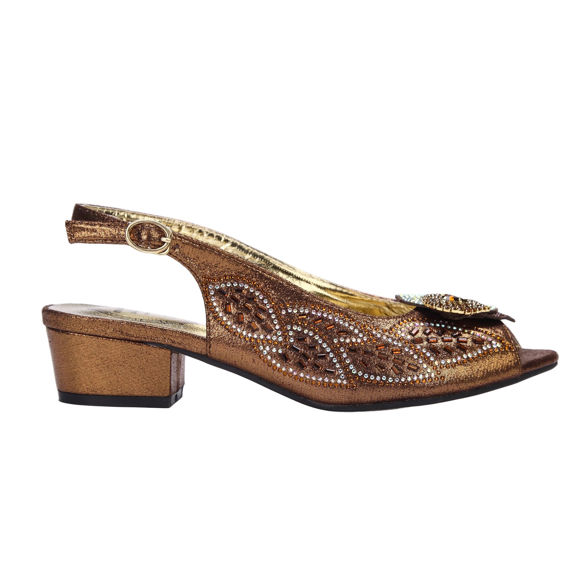 Elegant Low Heels Ladies Shoes And Bag Set – product view 4