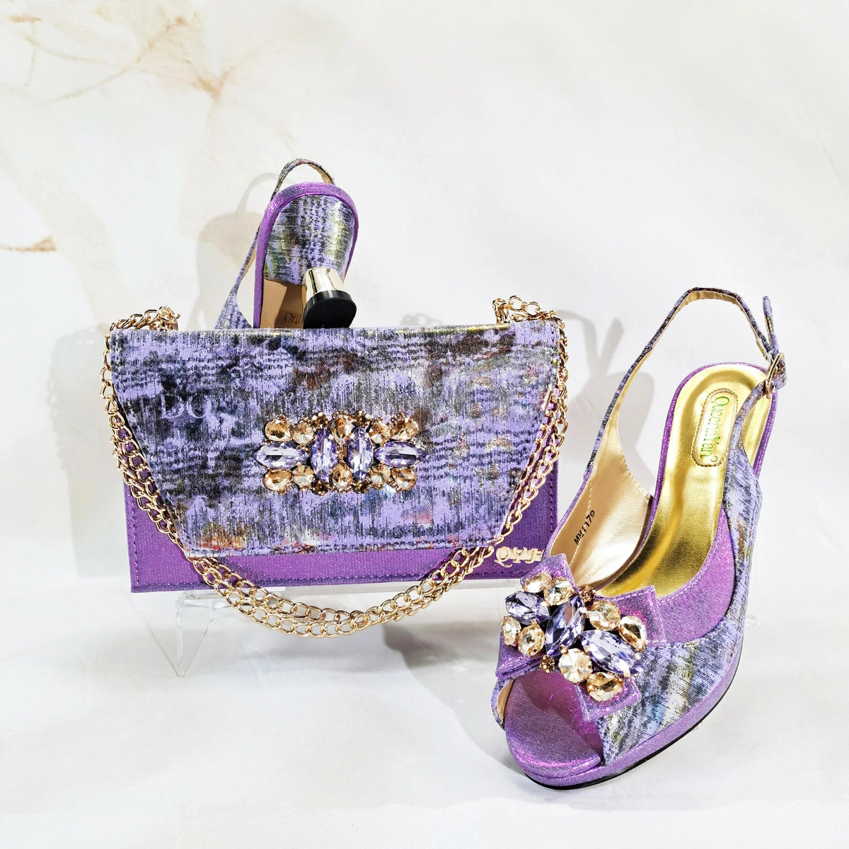 Charming Shoes And Bag Matching Set HN1-1 – product view 4