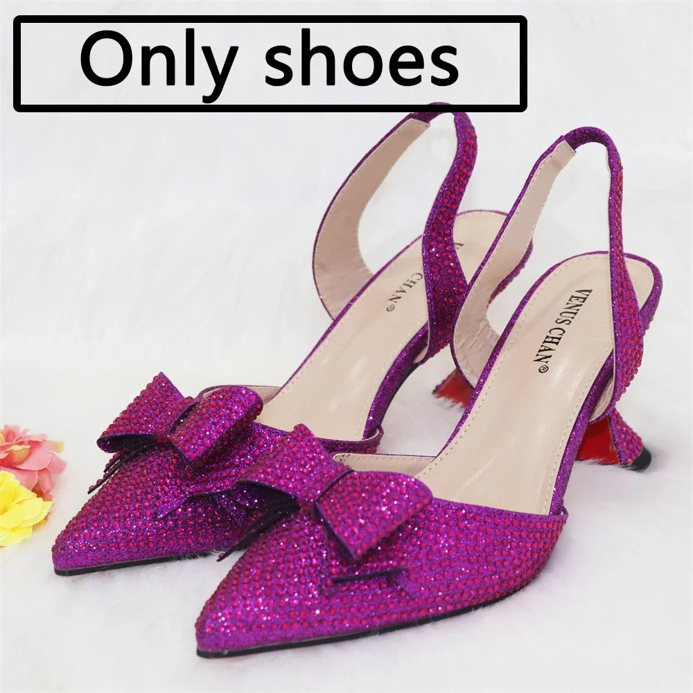 New Silver Versatile Party Ladies Shoes And Bag Set – product view 8