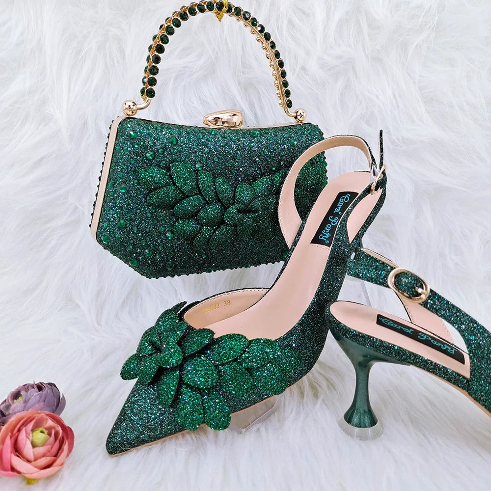 High Quality Ladies Shoes And Bags Set HFG1-8 β product view 6