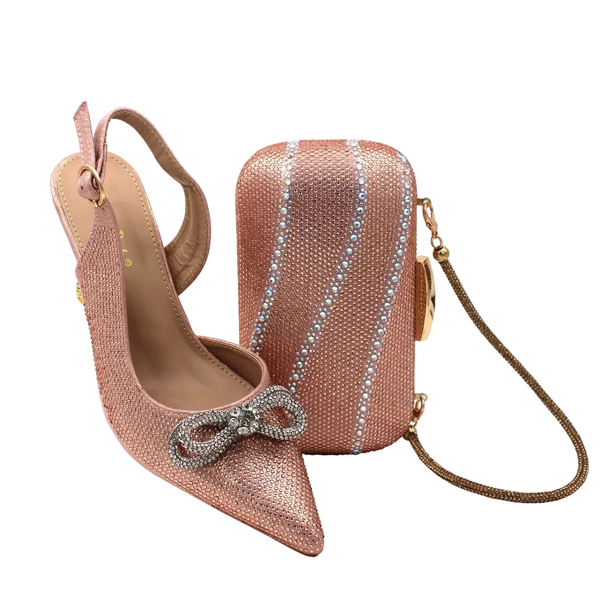 High-Quality Ladies Sandal Shoes Matching Bag Set EDR321 – product view 13