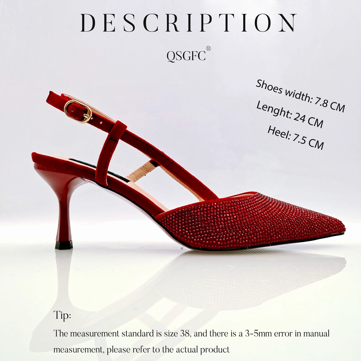 Fashion Shoulder Bag and Strap High Heels Set – product view 10