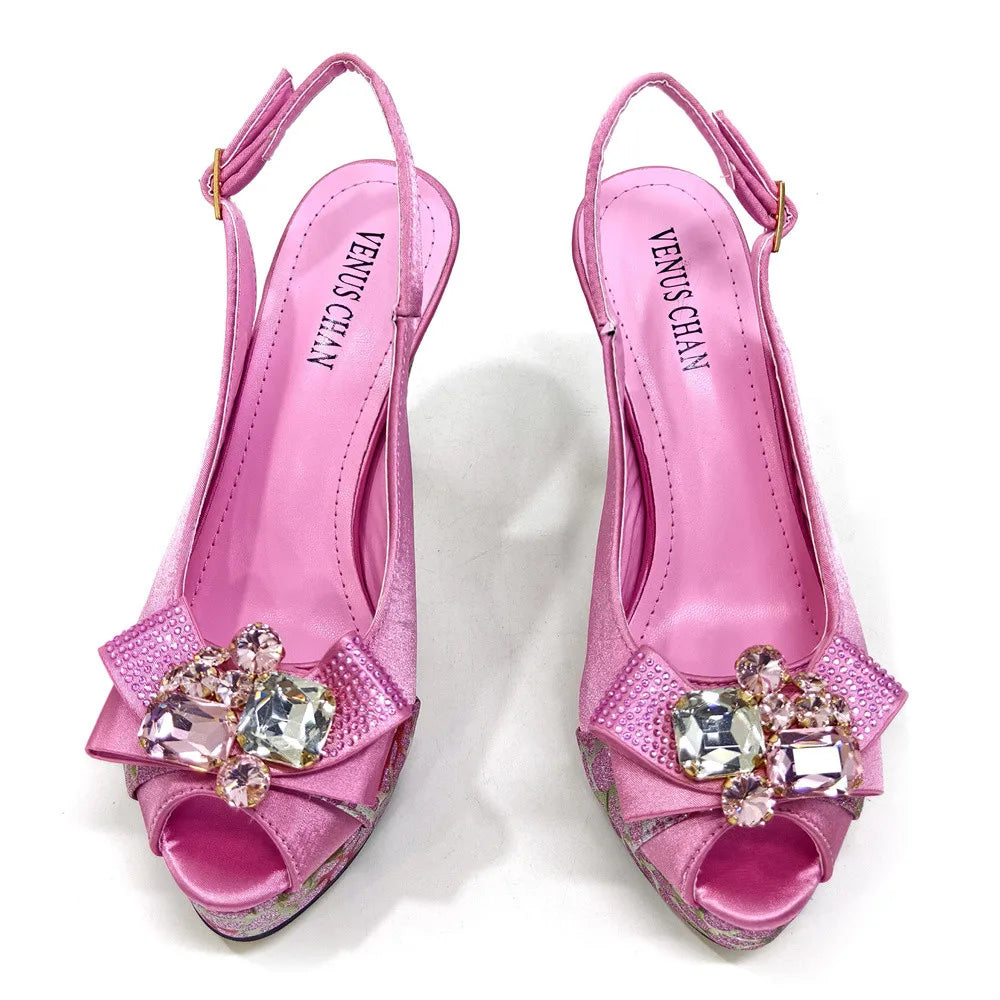 Newest Pumps Women High Heels Shoes and Bags Set JNB54 β product view 5