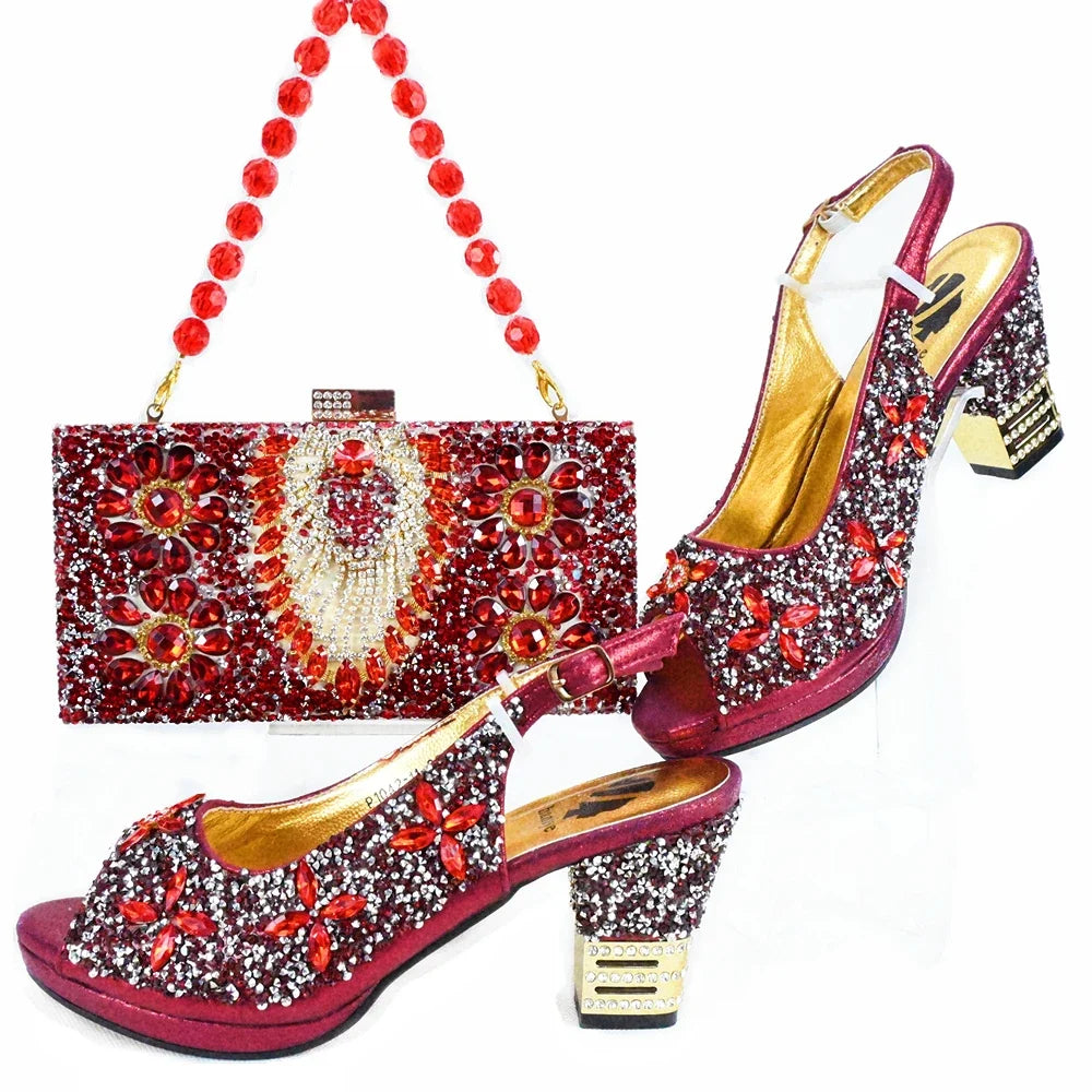 EdleessFashion Italian Shoes And Bag Sets HJK1-26 – product view 1