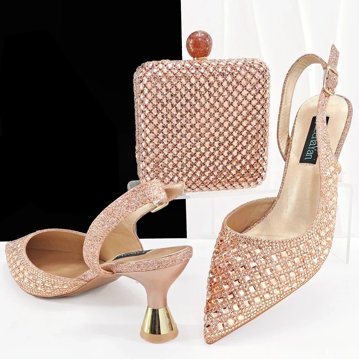 Lastest Italian Design Ladies Shoes with Matching Bag Set HZS1-1 – product view 4