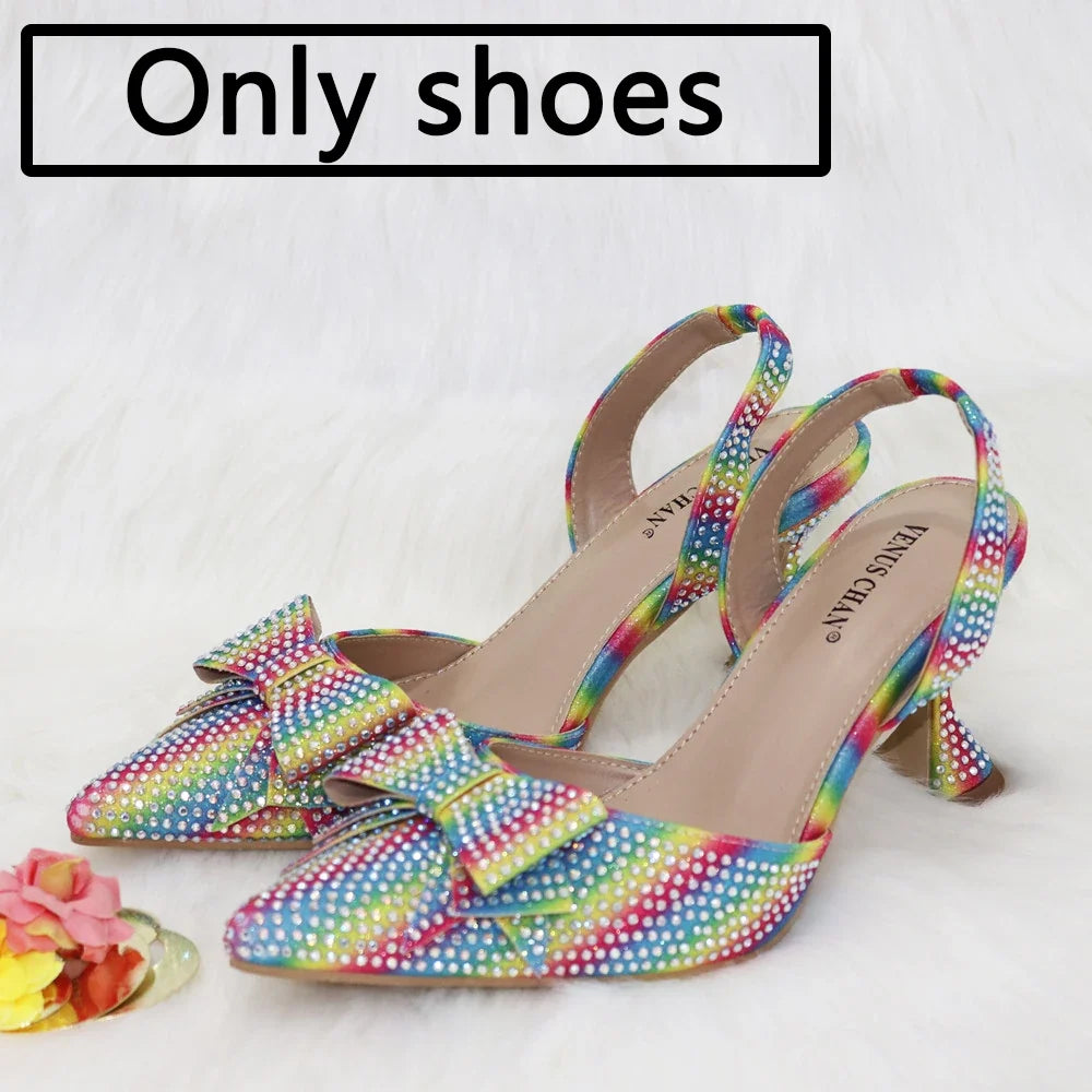 New Silver Versatile Party Ladies Shoes And Bag Set – product view 16