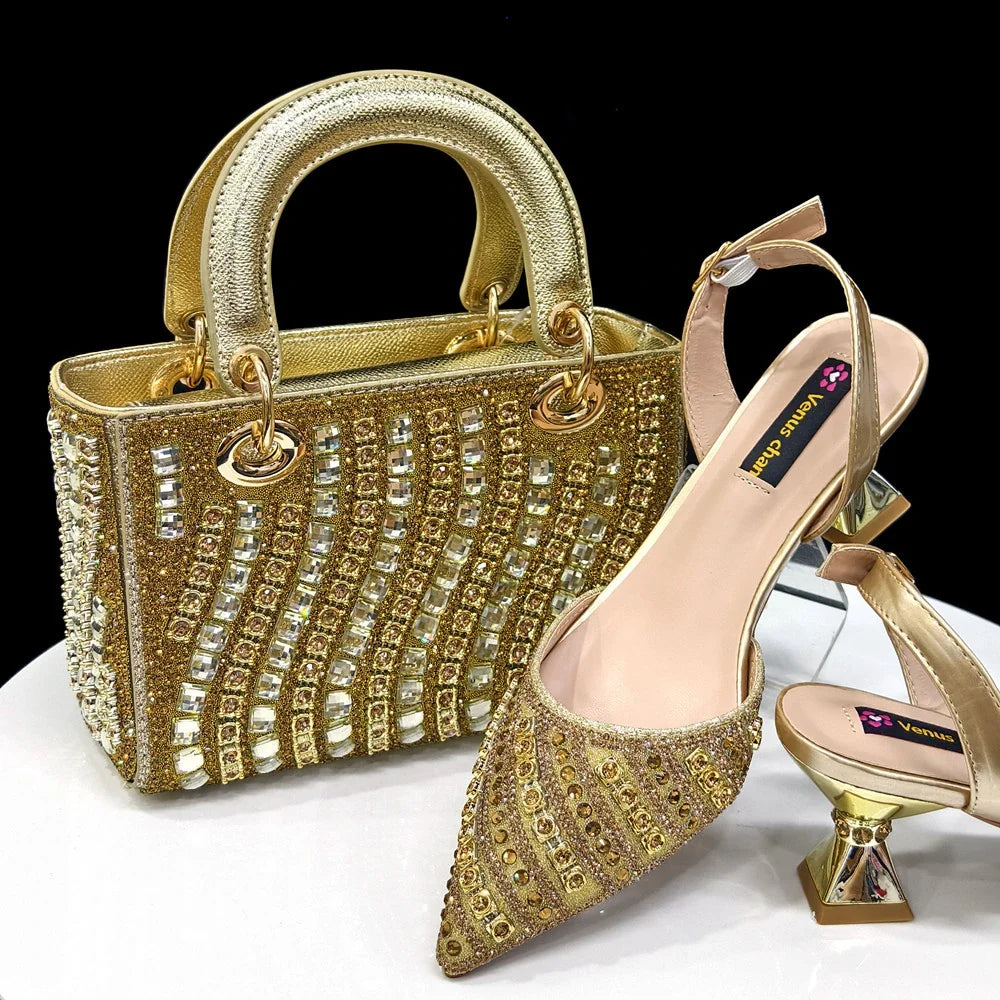 Ladies Shoes With Matching Bag Set- ED101