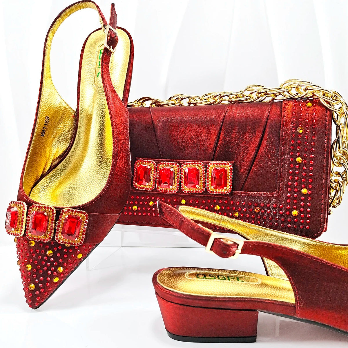 Lastest Italian Style Ladies Shoes with Matching Bag Set HMP1-9 – product view 5