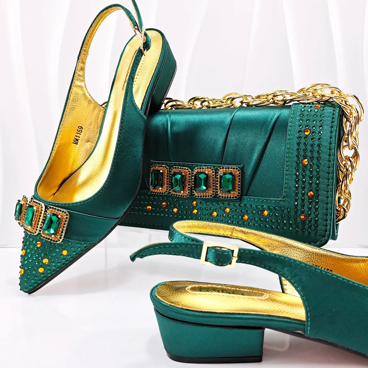 Lastest Italian Style Ladies Shoes with Matching Bag Set HMP1-9 – product view 3