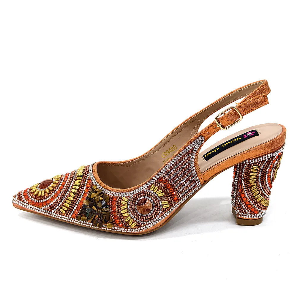 Popularity Italian Women's Pointed Shoes And Bag Set GFD453 – product view 3