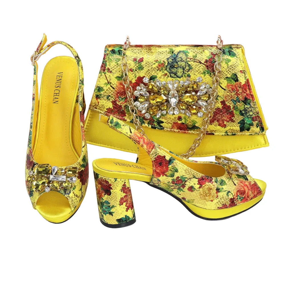 Italian Style Evening Party shoes And Bag Set TYR543