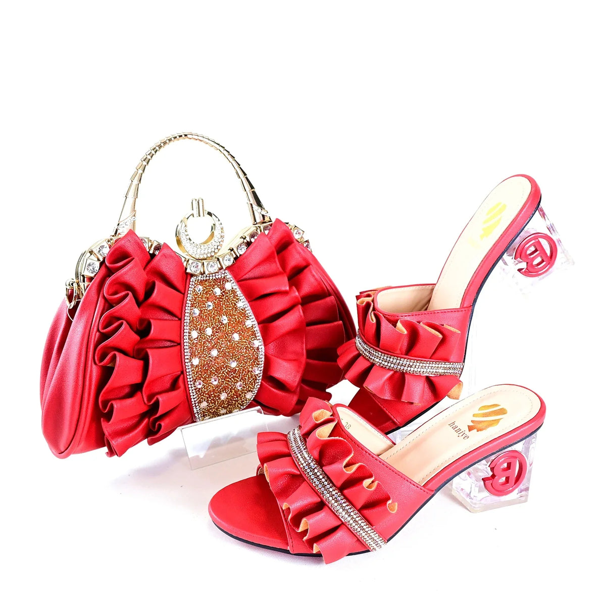 Elegant Italian Shoe and Bag Set HJY65