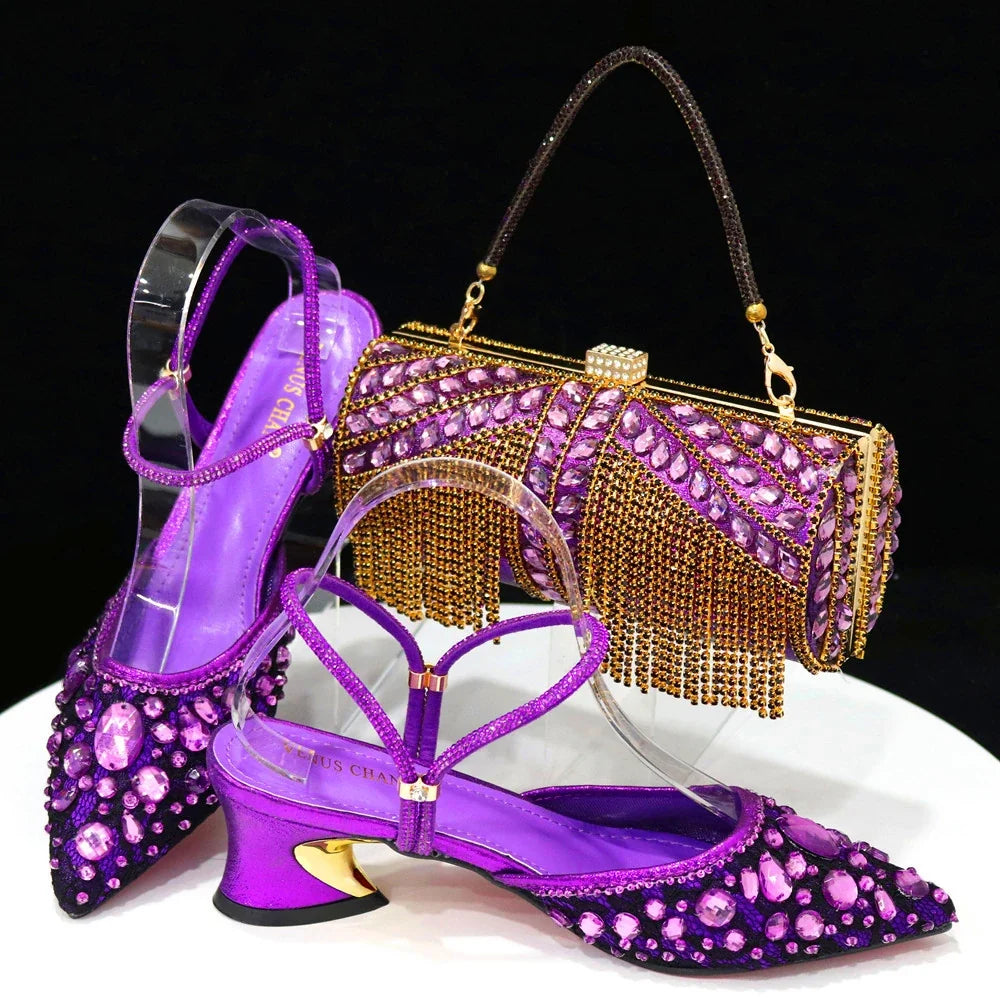 High Quality Ladies Shoes And Bags Set HAQ1-5 β product view 4