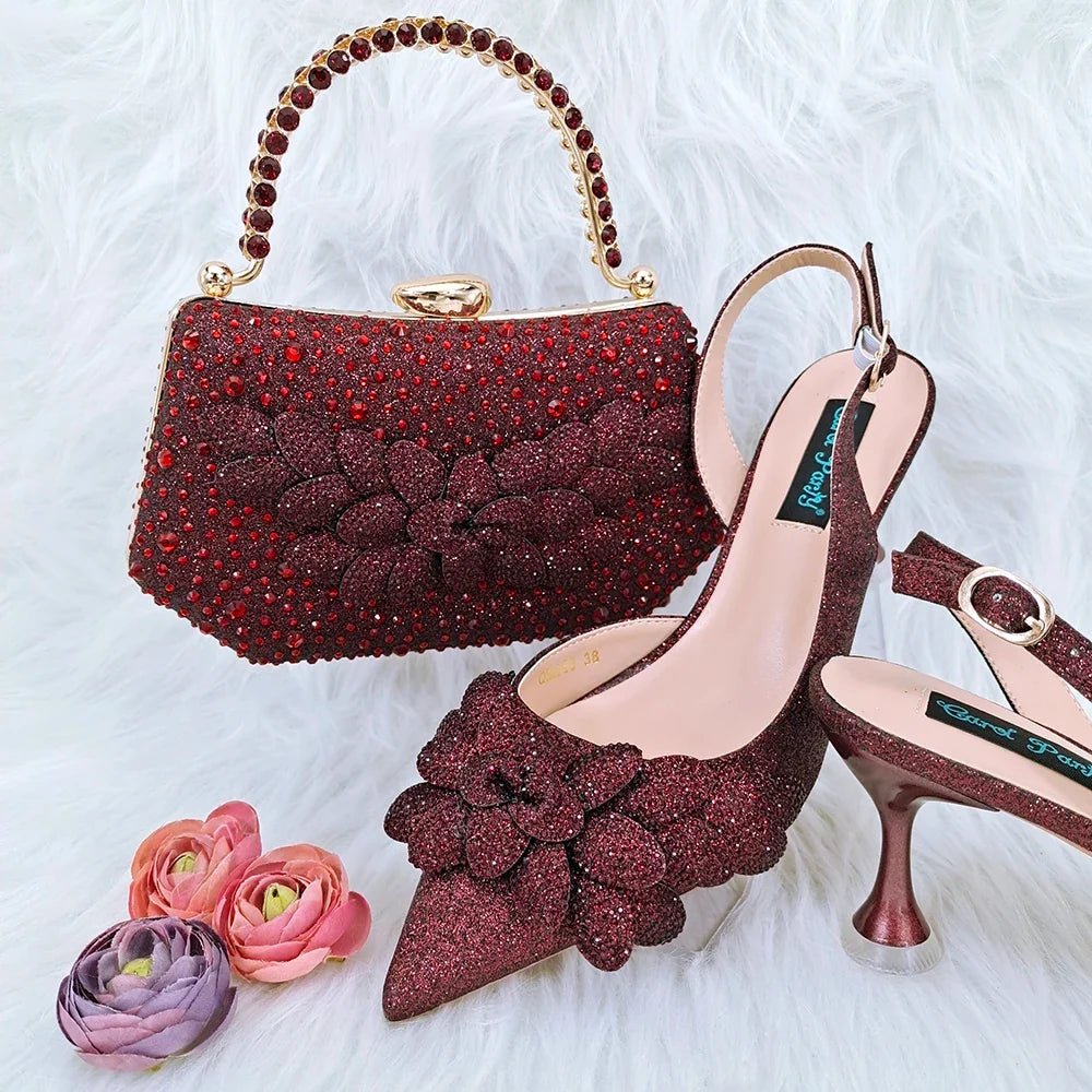 High Quality Ladies Shoes And Bags Set HFG1-8 β product view 2