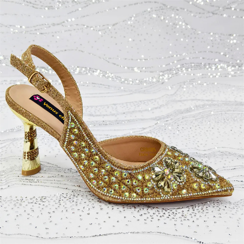 Luxury Handmade Shoes and Clutch Bag Set for Women FGR43 – product view 3
