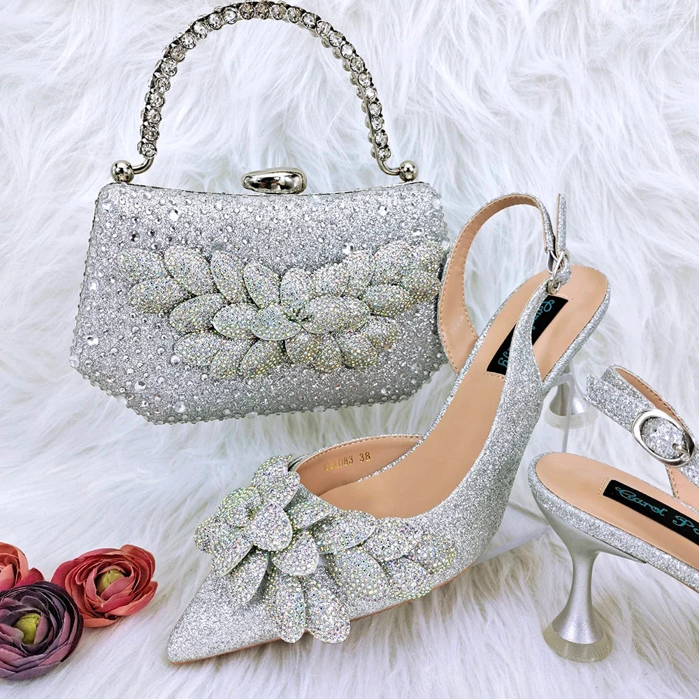 High Quality Ladies Shoes And Bags Set HFG1-8 β product view 3