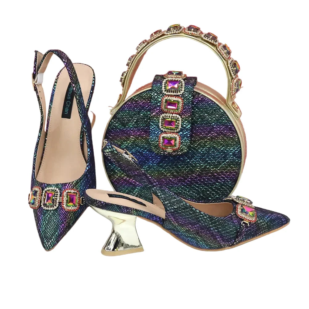 Newest Style Platform Shoes and Matching Bag Set JH654 – product view 6