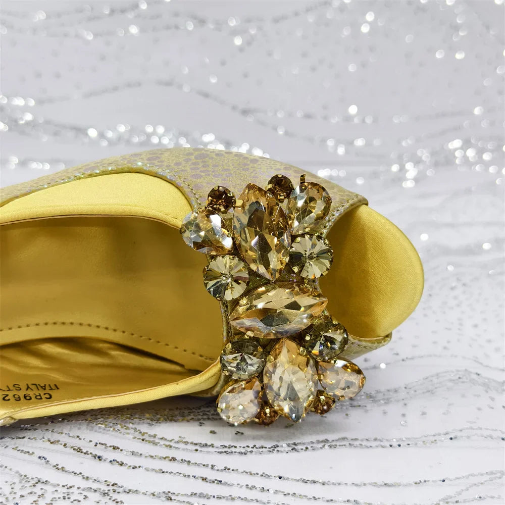 Newest Style Elegant Women High Heels And Bag Set EDS345 – product view 2