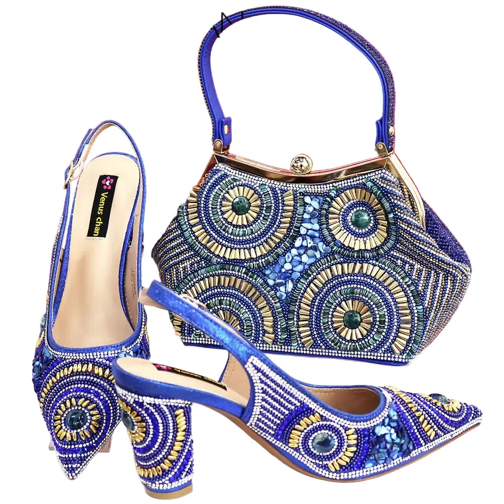 Popularity Italian Women's Pointed Shoes And Bag Set GFD453 – product view 6