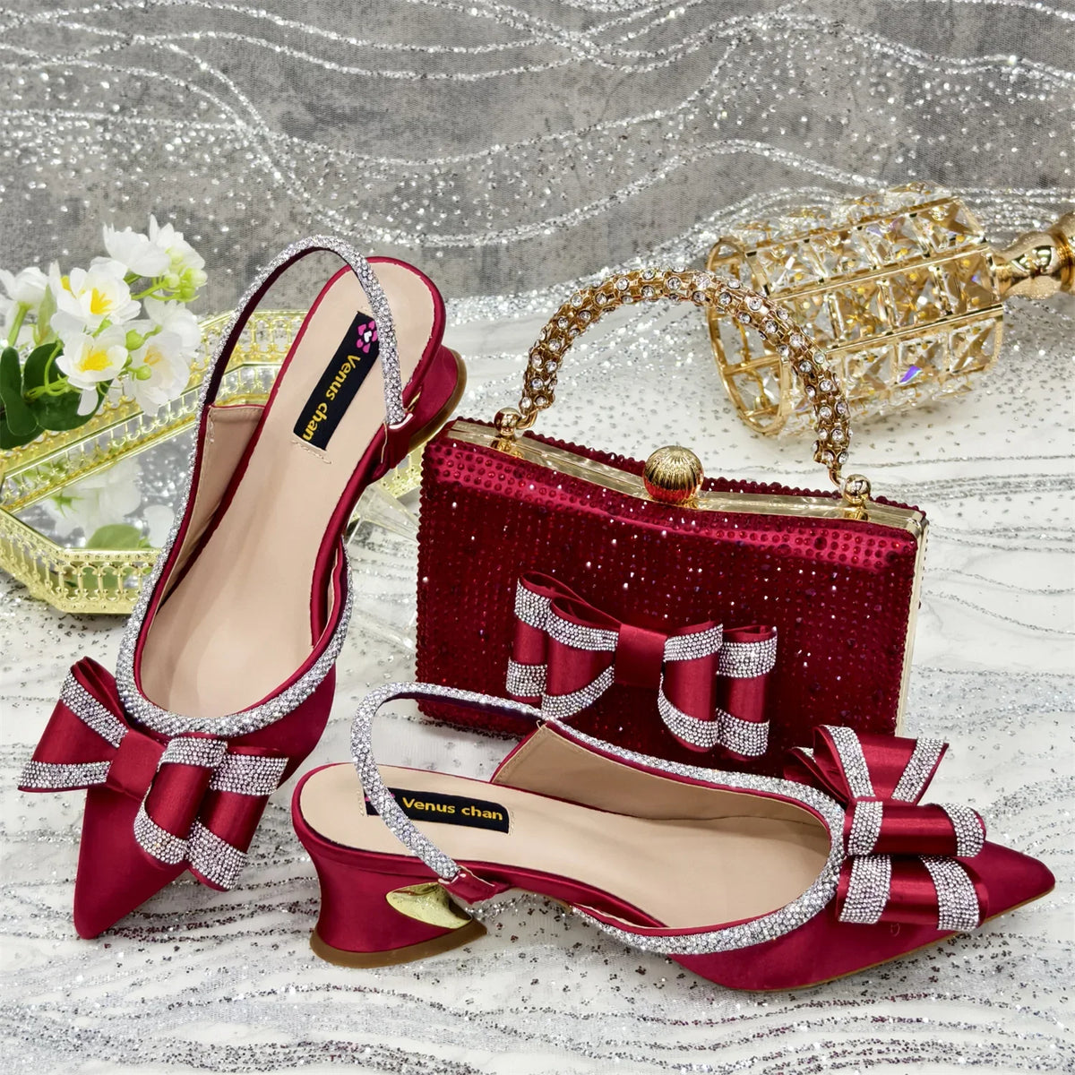 Lastest Italian Ladies Shoes with Matching Bag Set ED113