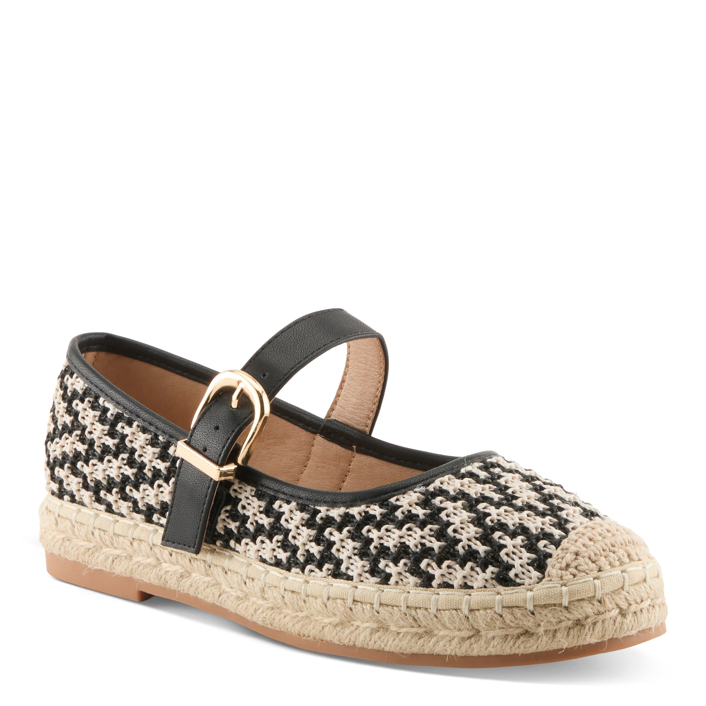Azura Seaharbor women's shoe in black multi with faux leather upper and buckle detail