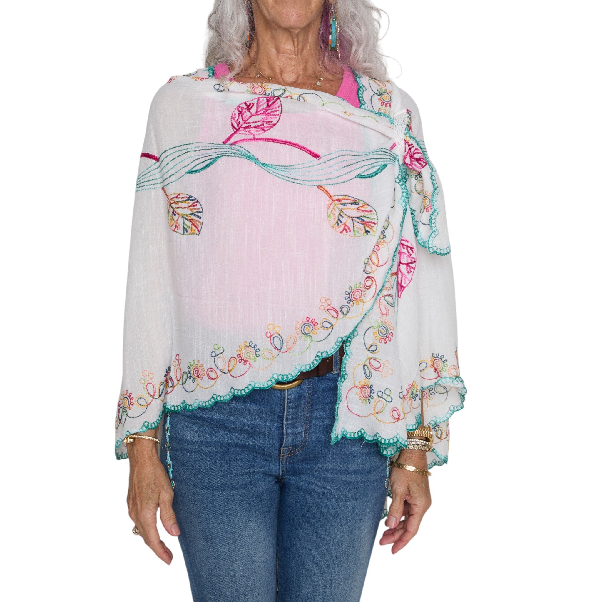 L'ARTISTE SHWL-EMBROID SHAWL