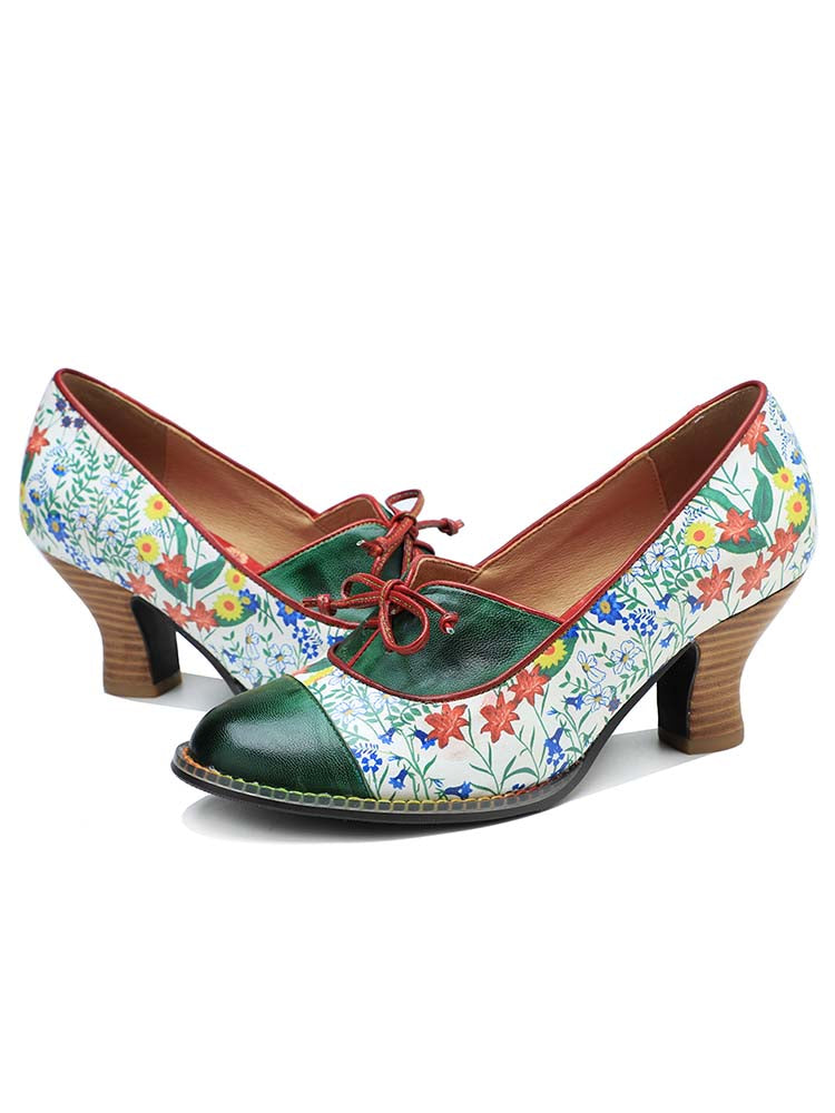 Vintage Hand-embossed Leather Shoes – product view 5