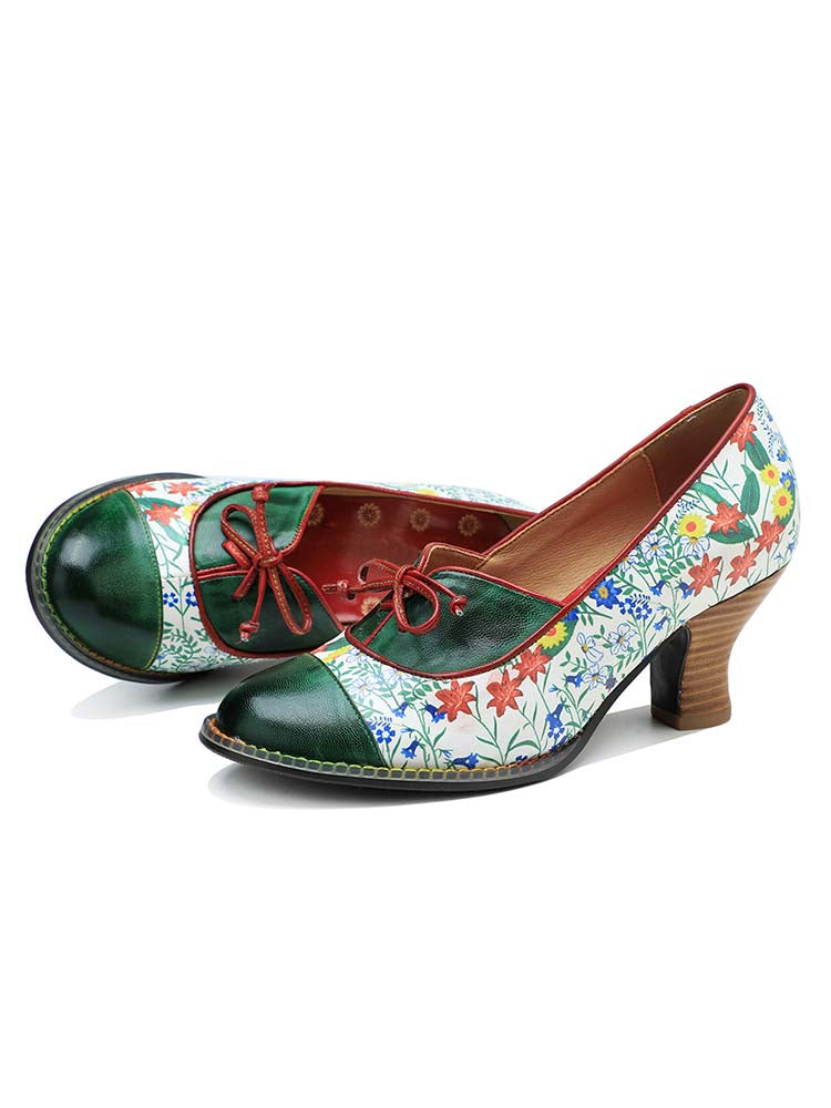 Vintage Hand-embossed Leather Shoes – product view 4