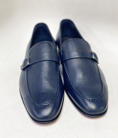 C&E Fashions C Collection Deerskin Loafer - Navy – product view 3