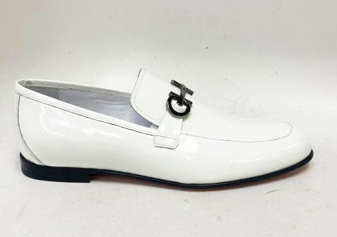 C&E Fashions C Collection Patent Leather Loafer - White – product view 4
