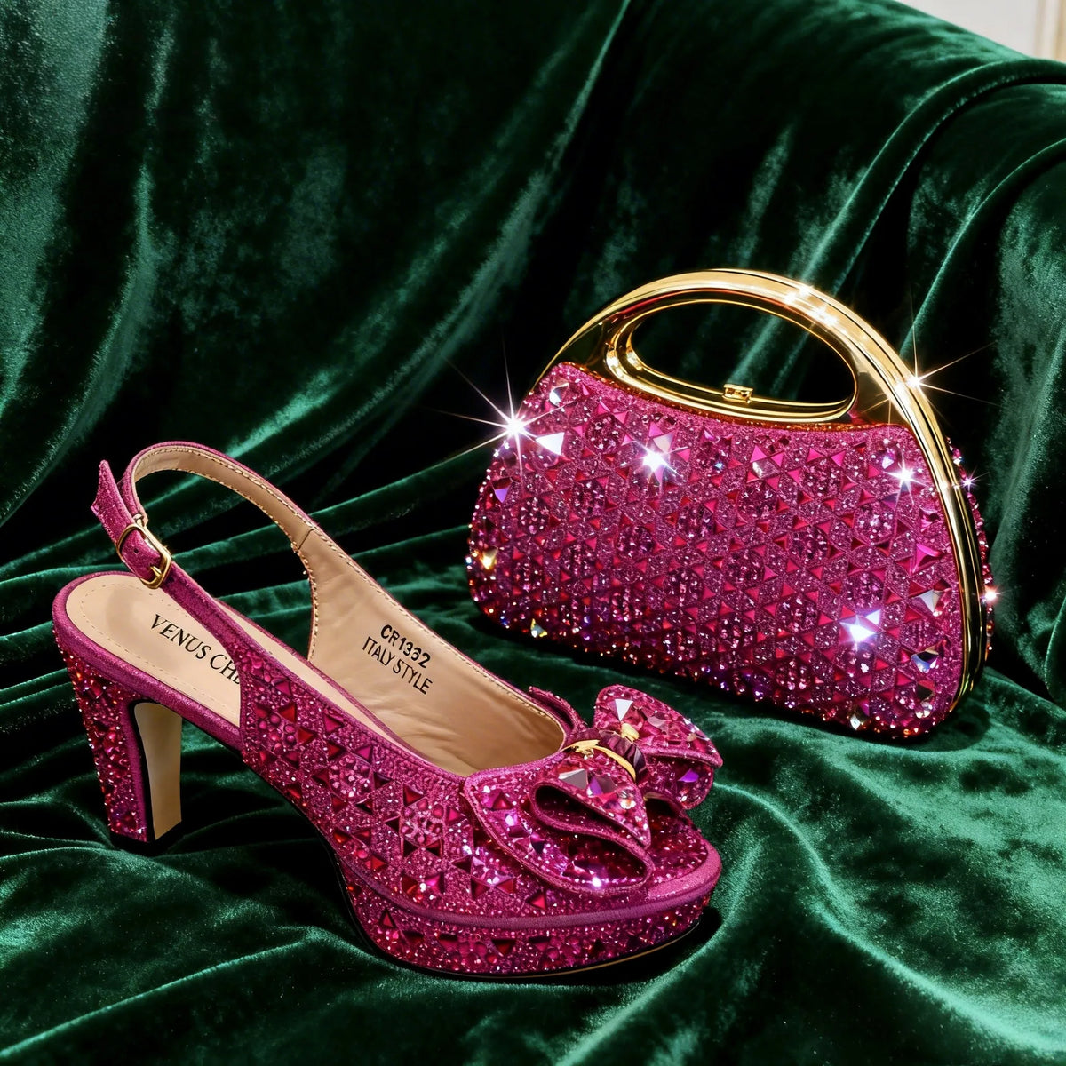 Latest Peep-Toe High Heel and Bag Set EDS40 – product view 6