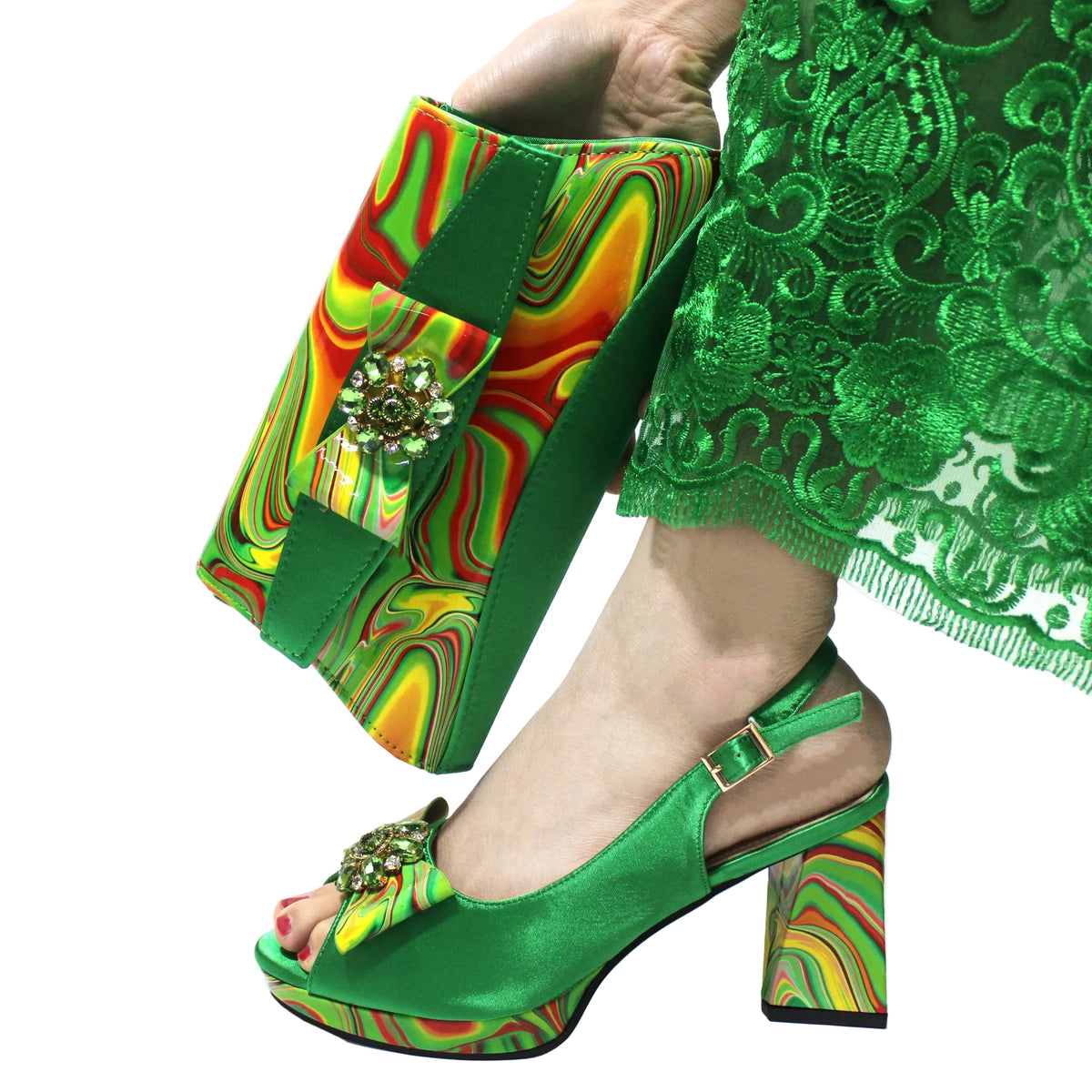 Italian Design Shoes Matching Bag Set EDT543 – product view 7
