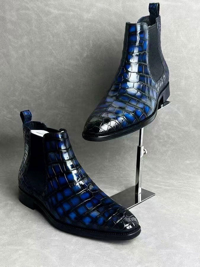 C&E Fashions Maurice San Antonio Alligator Boot - Navy – product view 7