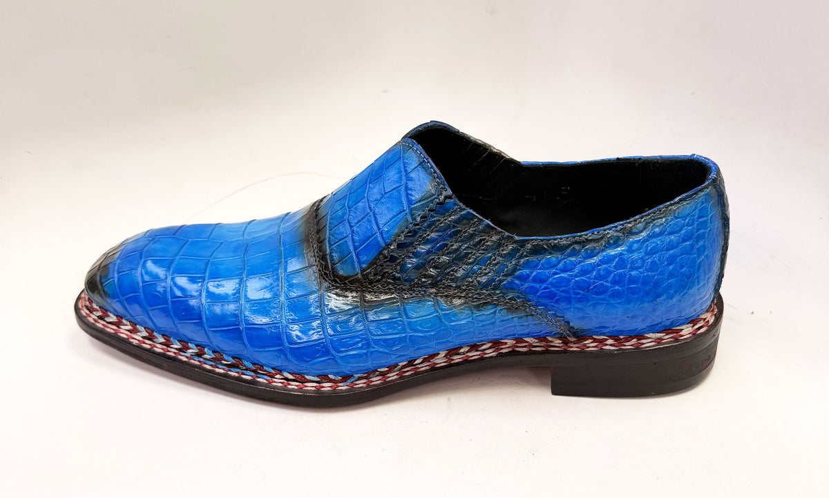 C&E Fashions Maurice San Francisco Custom Made Alligator Shoe - Blue – product view 4